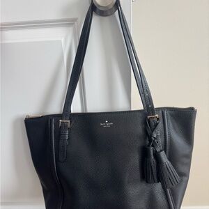 Kate Spade Black Pebbled Leather Tote